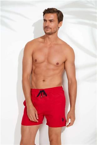 U.S. Polo Assn. 21000 Kırmızı Cepli Orta Boy Erkek Deniz Şortu