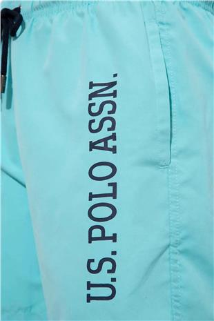 U.S. Polo Assn. 21005 Mint Cepli Orta Boy Erkek Deniz Şortu