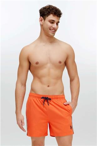 U.S. Polo Assn. 22002 Turuncu Cepli Orta Boy Erkek Deniz Şortu