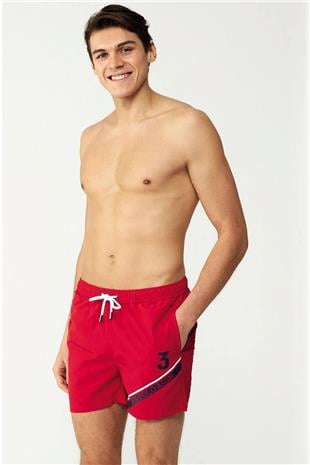U.S. Polo Assn. 23006 Kırmızı Cepli Orta Boy Erkek Deniz Şortu