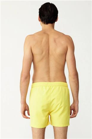 U.S. Polo Assn. 23007 Sarı Fermuar Cepli Orta Boy Erkek Deniz Şortu