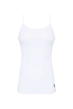 U.S. Polo Assn. 66000 Kadın Beyaz İp Askılı Atlet