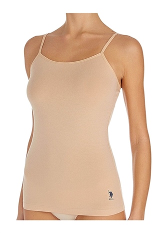 U.S. Polo Assn. 66000 Kadın Ten İp Askılı Atlet