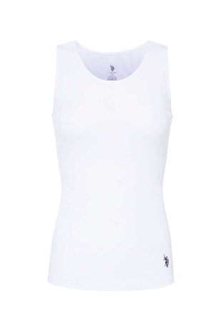 U.S. Polo Assn. 66005 Kadın Beyaz Kalın Askılı Atlet