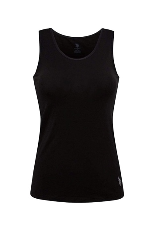 U.S. Polo Assn. 66005 Kadın Siyah Kalın Askılı Atlet