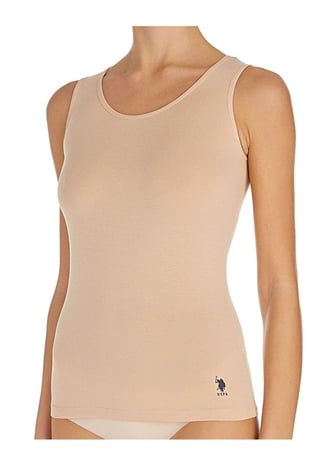 U.S. Polo Assn. 66005 Kadın Ten Kalın Askılı Atlet