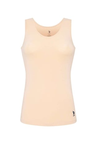 U.S. Polo Assn. 66005 Kadın Ten Kalın Askılı Atlet