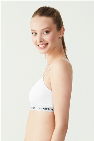 U.S. Polo Assn. 66116 Kadın Beyaz Cuplı Büstiyer