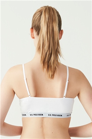 U.S. Polo Assn. 66116 Kadın Beyaz Cuplı Büstiyer