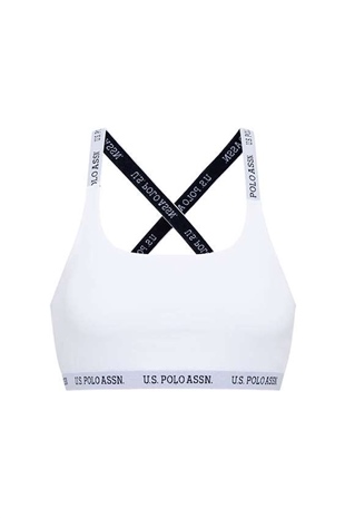 U.S. Polo Assn. 66117 Kadın Beyaz Çapraz Askılı Büstiyer