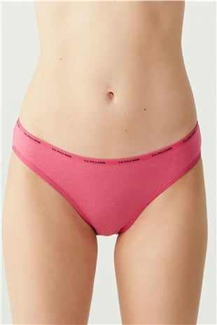 U.S. Polo Assn. 67001 Kadın Siyah-Ten-Beyaz-Fuşya-Lacivert 5li Düşük Bel Slip