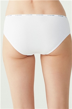 U.S. Polo Assn. 67002 Kadın Siyah-Ten-Beyaz-Ten-Beyaz 5li Yüksek Bel Slip