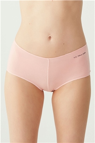 U.S. Polo Assn. 67004 Kadın Siyah-Ten-Beyaz-Somon-Kırmızı 5li Kıl Lastikli Şort Boxer