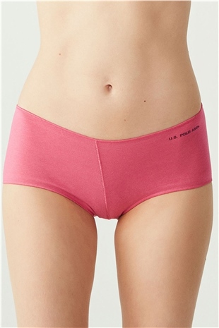 U.S. Polo Assn. 67004 Kadın Siyah-Ten-Beyaz-Fuşya-Lacivert 5li Kıl Lastikli Şort Boxer