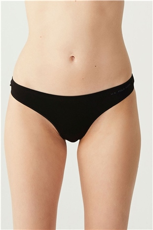 U.S. Polo Assn. 67005 Kadın Siyah-Ten-Beyaz-Ten-Beyaz 5li Kıl Lastikli String