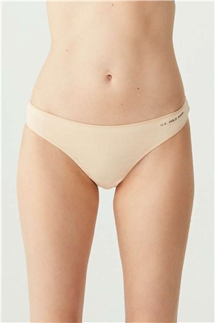 U.S. Polo Assn. 67005 Kadın Siyah-Ten-Beyaz-Somon-Kırmızı 5li Kıl Lastikli String