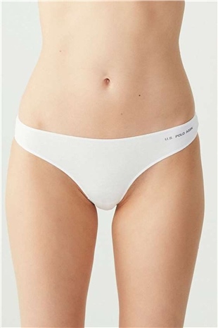 U.S. Polo Assn. 67005 Kadın Siyah-Ten-Beyaz-Somon-Kırmızı 5li Kıl Lastikli String