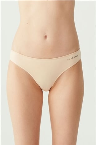 U.S. Polo Assn. 67006 Kadın Siyah-Ten-Beyaz-Ten-Beyaz 5li Kıl Lastikli Slip