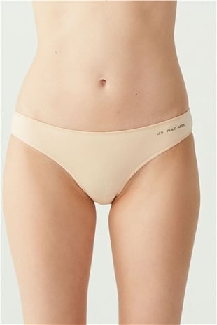 U.S. Polo Assn. 67006 Kadın Siyah-Ten-Beyaz-Somon-Kırmızı 5li Kıl Lastikli Slip