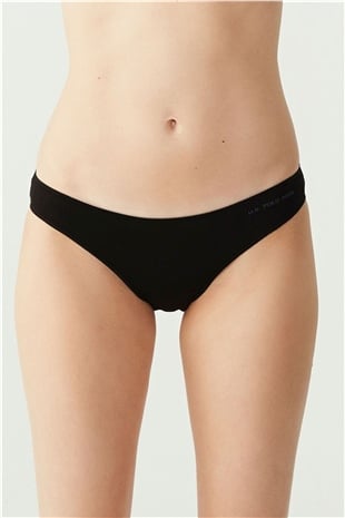 U.S. Polo Assn. 67006 Kadın Siyah-Ten-Beyaz-Somon-Kırmızı 5li Kıl Lastikli Slip