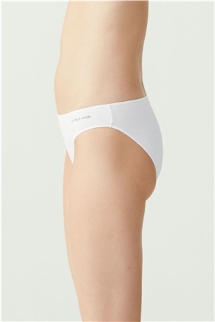 U.S. Polo Assn. 67006 Kadın Siyah-Ten-Beyaz-Ten-Beyaz 5li Kıl Lastikli Slip