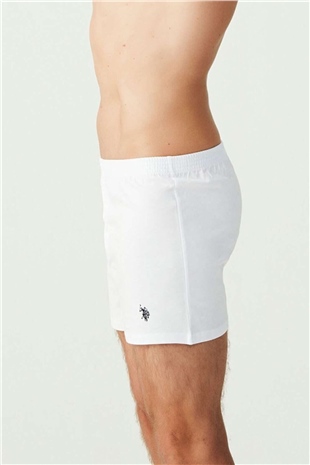 U.S. Polo Assn. 80054 Erkek Beyaz Pamuk Boxer Şort