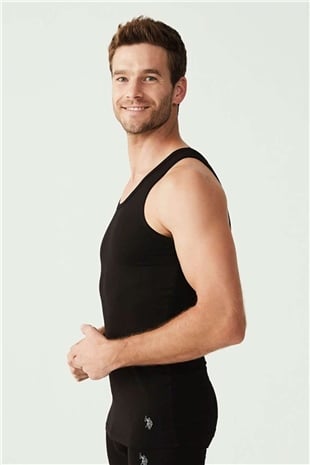 U.S. Polo Assn. 80088 Erkek Siyah Atlet Şort Set