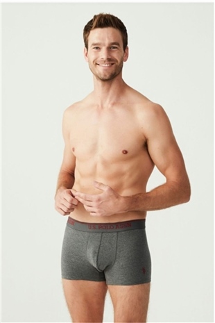 U.S. Polo Assn. 80097 Erkek Siyah-Antrasit-Lacivert 3lü Boxer