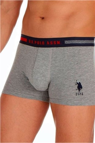 U.S. Polo Assn. 80155 Erkek Lacivert-Gri-Beyaz 3lü Boxer