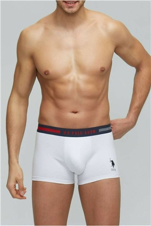 U.S. Polo Assn. 80155 Erkek Lacivert-Gri-Beyaz 3lü Boxer