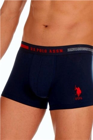 U.S. Polo Assn. 80155 Erkek Lacivert-Gri-Beyaz 3lü Boxer