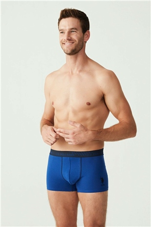 U.S. Polo Assn. 80178 Erkek Sax-Lacivert-Sarı 3lü Boxer