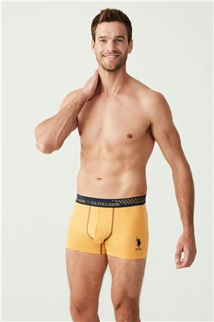 U.S. Polo Assn. 80178 Erkek Sax-Lacivert-Sarı 3lü Boxer