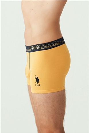 U.S. Polo Assn. 80178 Erkek Sax-Lacivert-Sarı 3lü Boxer