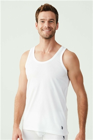 U.S. Polo Assn. 80188 Erkek Beyaz 2li Atlet