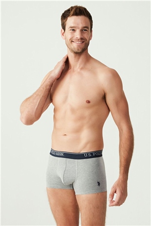 U.S. Polo Assn. 80263 Erkek Lacivert-Gri-İndigo 3lü Boxer