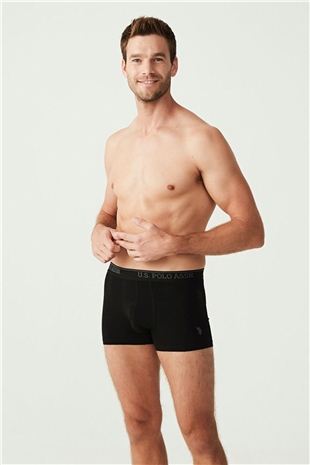 U.S. Polo Assn. 80304 Erkek Siyah-Antrasit-Siyah 3lü Boxer