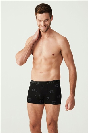 U.S. Polo Assn. 80304 Erkek Siyah-Antrasit-Siyah 3lü Boxer