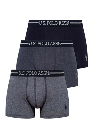 U.S. Polo Assn. 80306 Erkek Lacivert-Lacivert-Lacivert 3lü Boxer