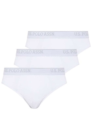 U.S. Polo Assn. 83057 Erkek Beyaz 3lü Slip