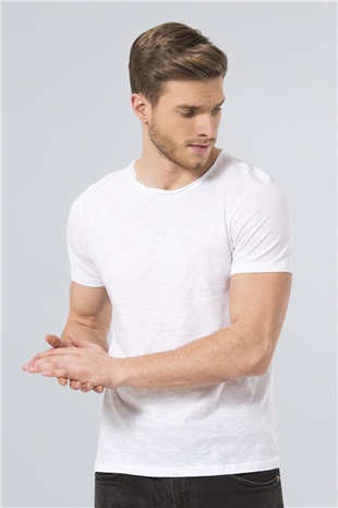 Wtshirt Barcelona Erkek Bisiklet Yaka Basic T-Shirt