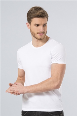 Wtshirt Monte Carlo Erkek Bisiklet Yaka Basic T-Shirt