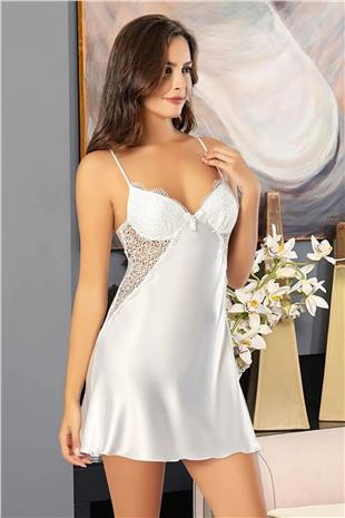 Xses 1001 Kadın Ekru Çeyizlik Saten 6Lı Takım