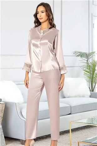 Xses 1002 Kadın Pudra Çeyizlik Saten 6Lı Takım