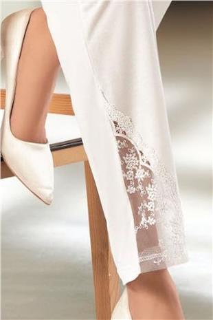 Xses 2020 Kadın Ekru Uzun Kollu Pijama Takım