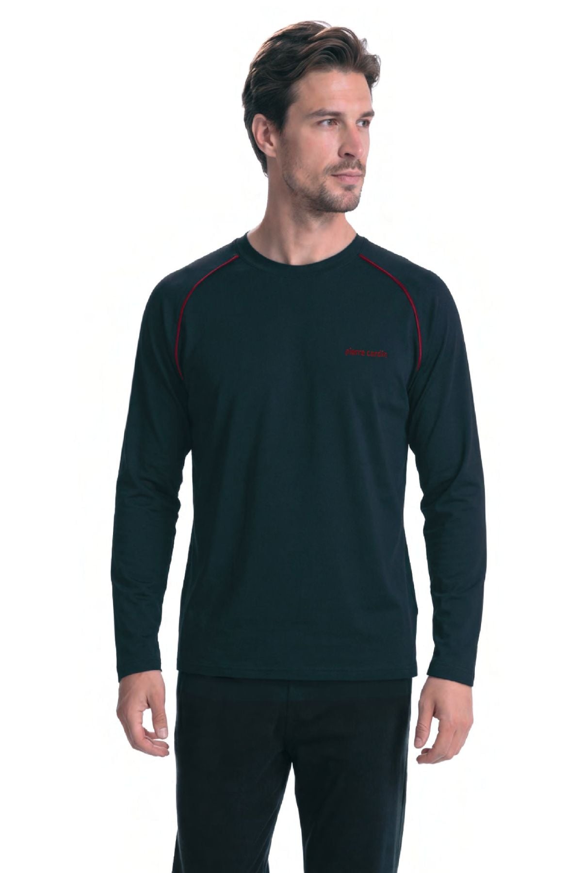 	Pierre Cardin 6165 Erkek Sıyah Uzun Kollu Bisiklet Yaka Pijama Takımı