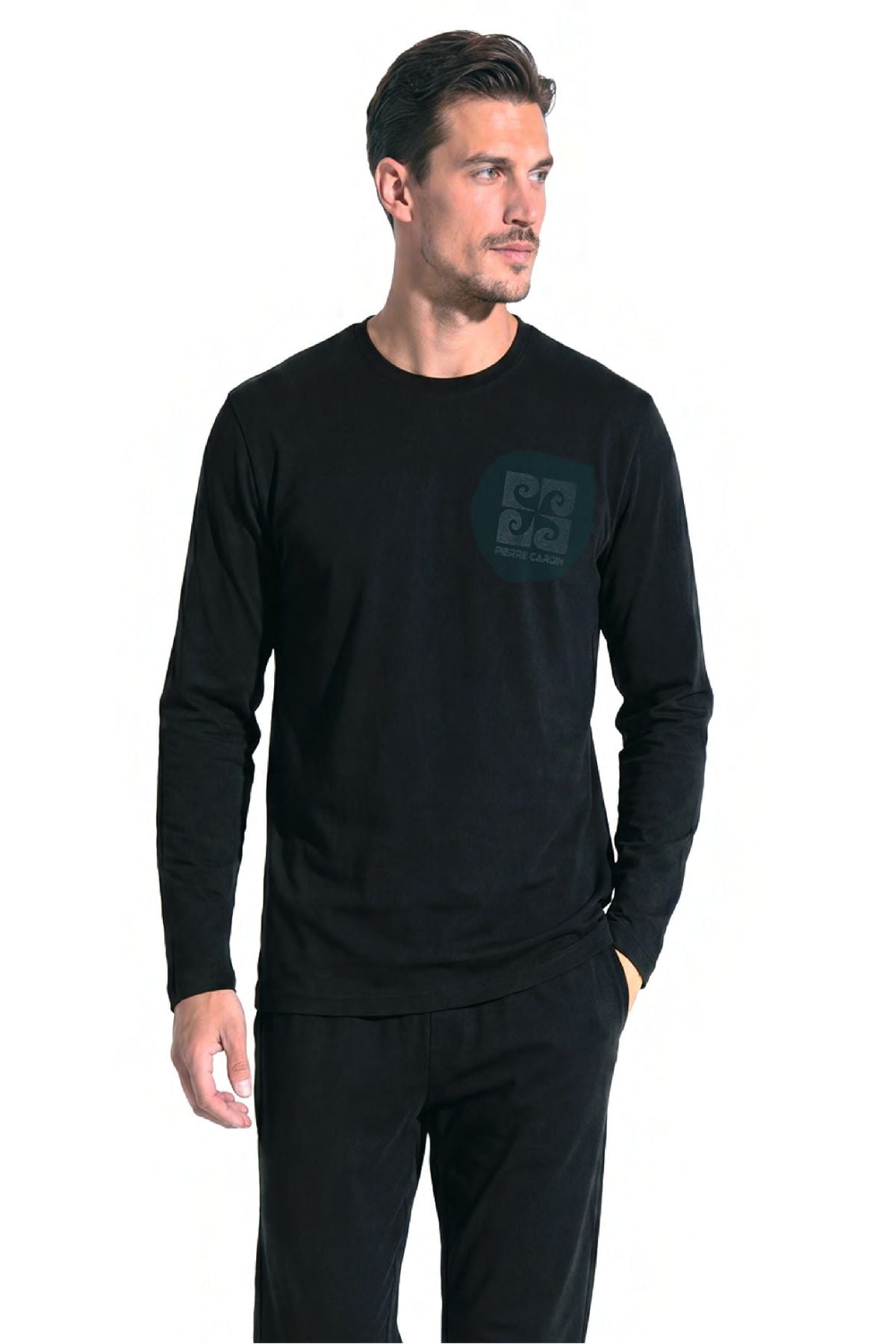 	Pierre Cardin 6156 Erkek Sıyah Uzun Kollu Bisiklet Yaka Pijama Takımı