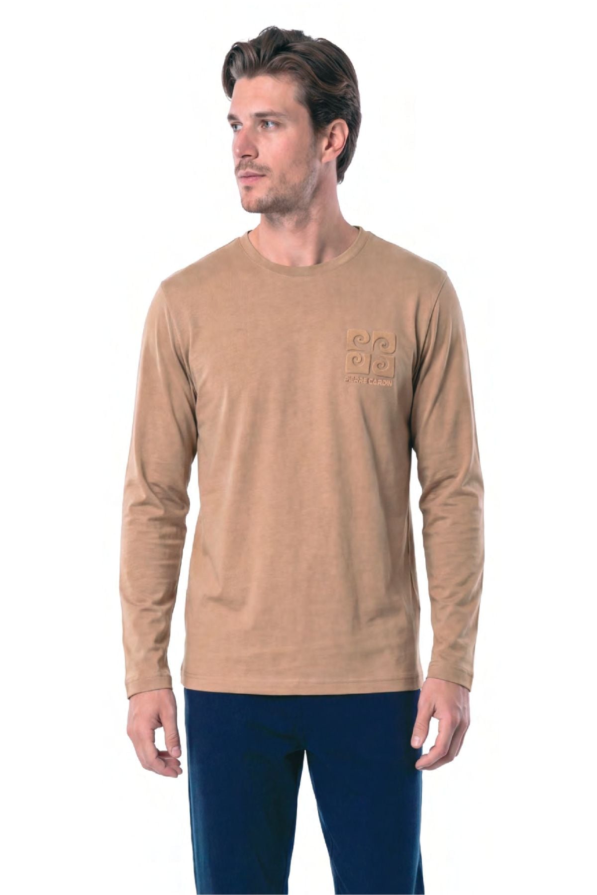 	Pierre Cardin 6156 Erkek Kahverengı Uzun Kollu Bisiklet Yaka Pijama Takımı