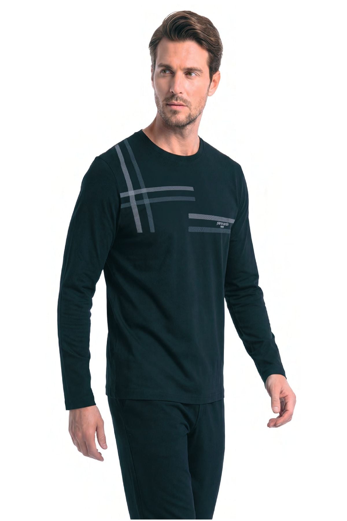	Pierre Cardin 6152 Erkek Sıyah Uzun Kollu Bisiklet Yaka Pijama Takımı