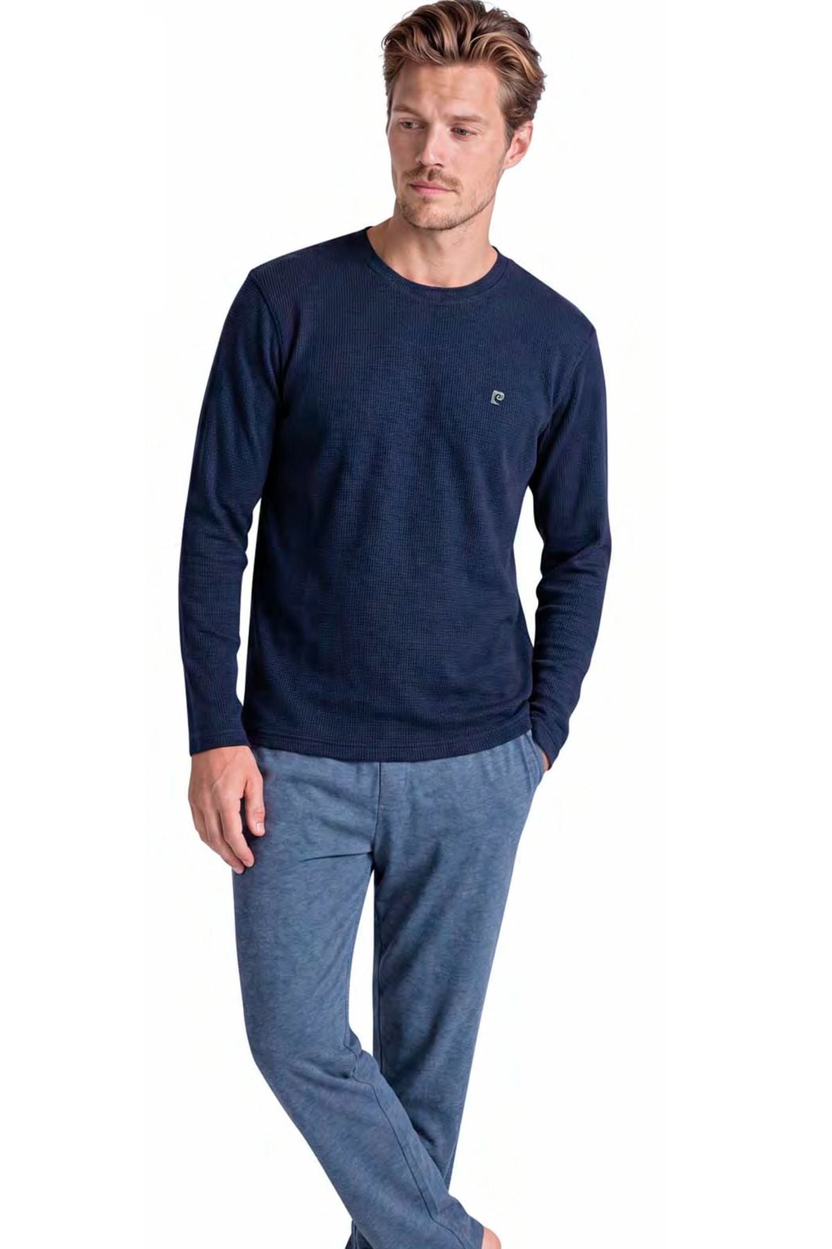 	Pierre Cardin 6145 Erkek Lacıvert Uzun Kollu Bisiklet Yaka Pijama Takımı